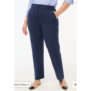 Classic Navy Straight-Leg Work Pants